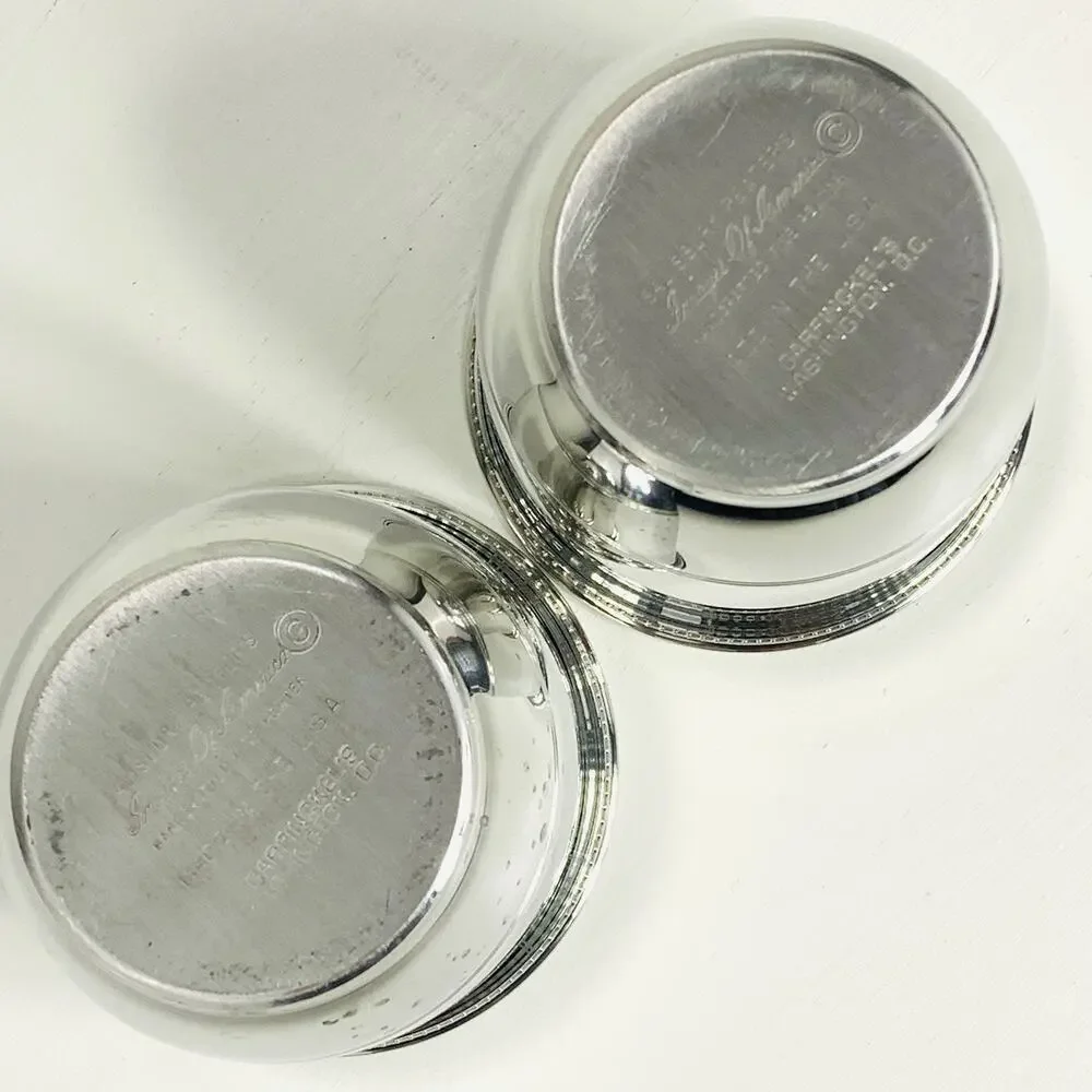 Salisbury Images of America Jefferson Memorial 8 oz Pewter Cup Set of 2 Bead GUC